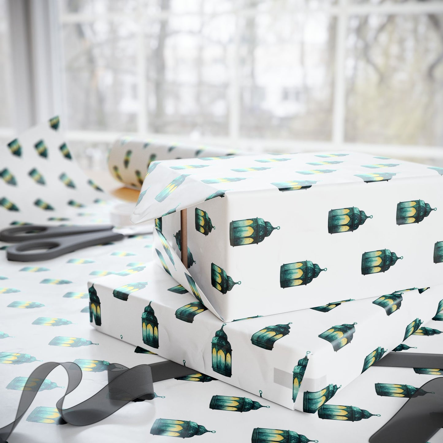 Ramadan Moroccan-Style Lantern Design Gift Wrapping Paper