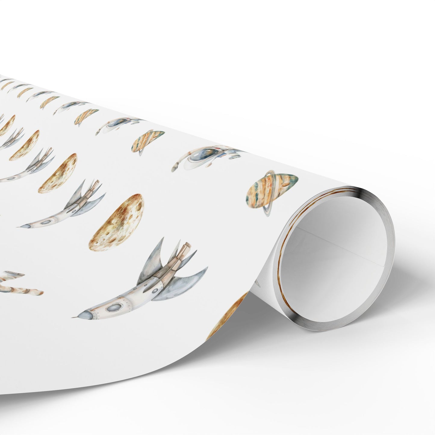 Kids Astronaut Space and Planet-Themed Gift Wrapping Paper for Celebrations