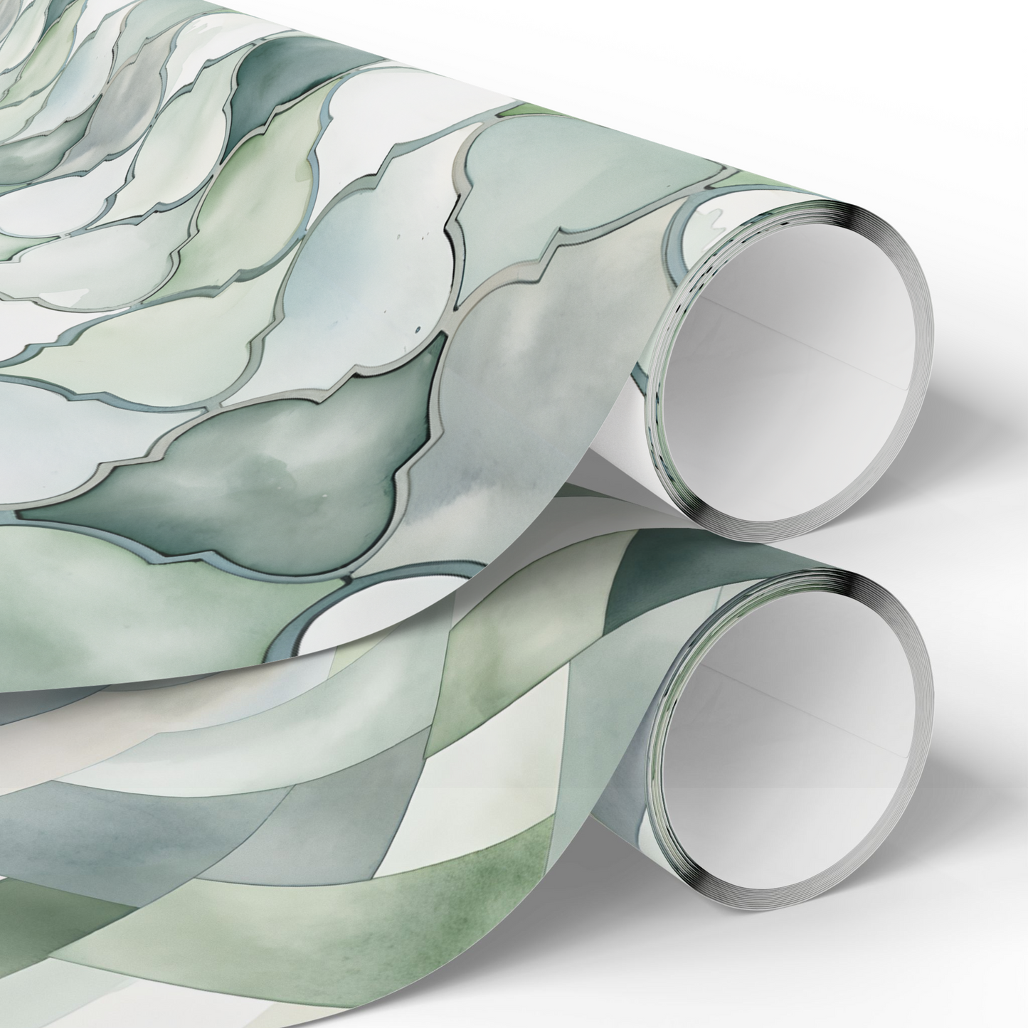 Sage Mosaic Tile Bundle! 2-Pack Includes Moroccan Mosaic and Zelligi Mosaic Tile Design Wrapping Paper