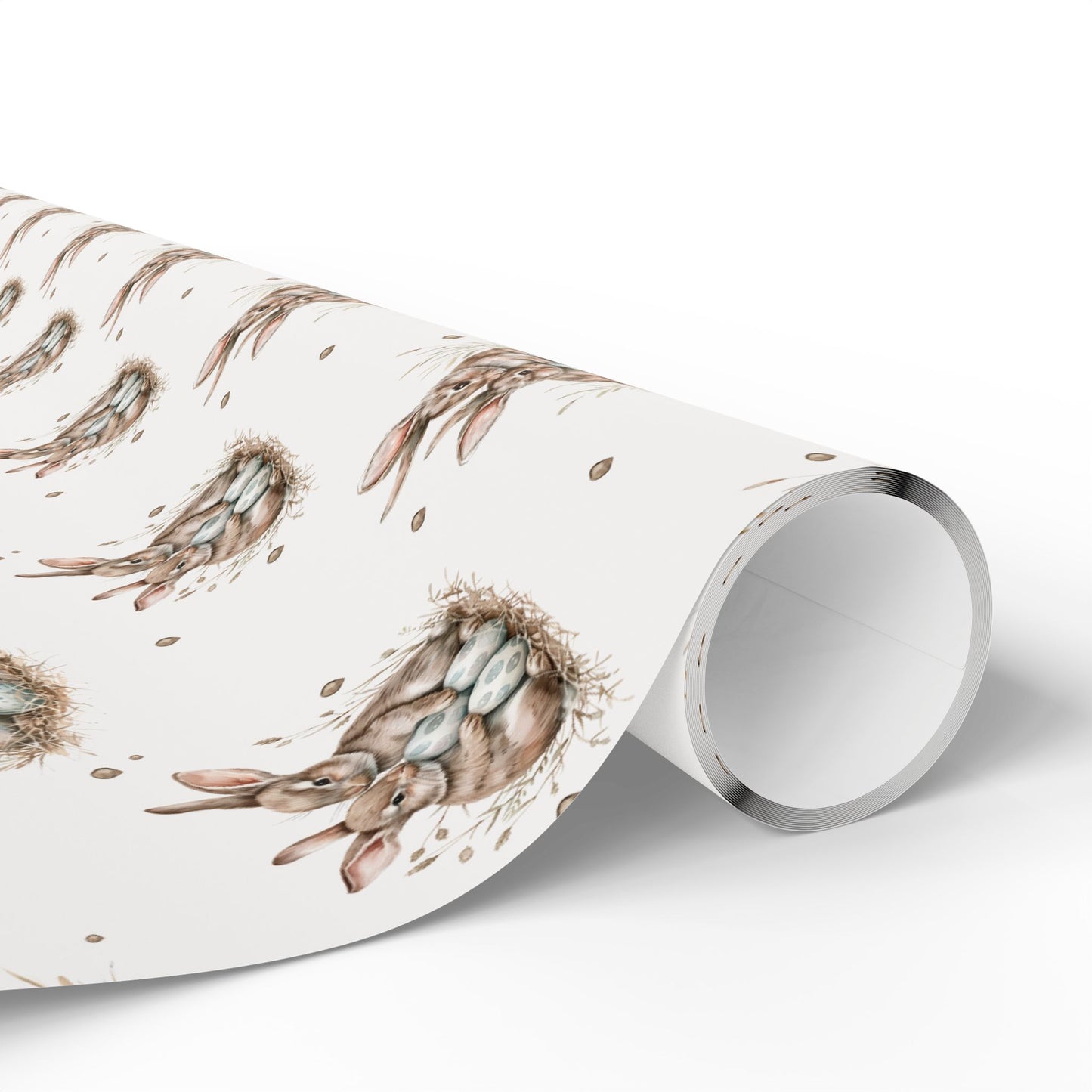 Innocent & Sweet Bunny Rabbit & Eggs Gift Wrapping Paper for Easter Gifts