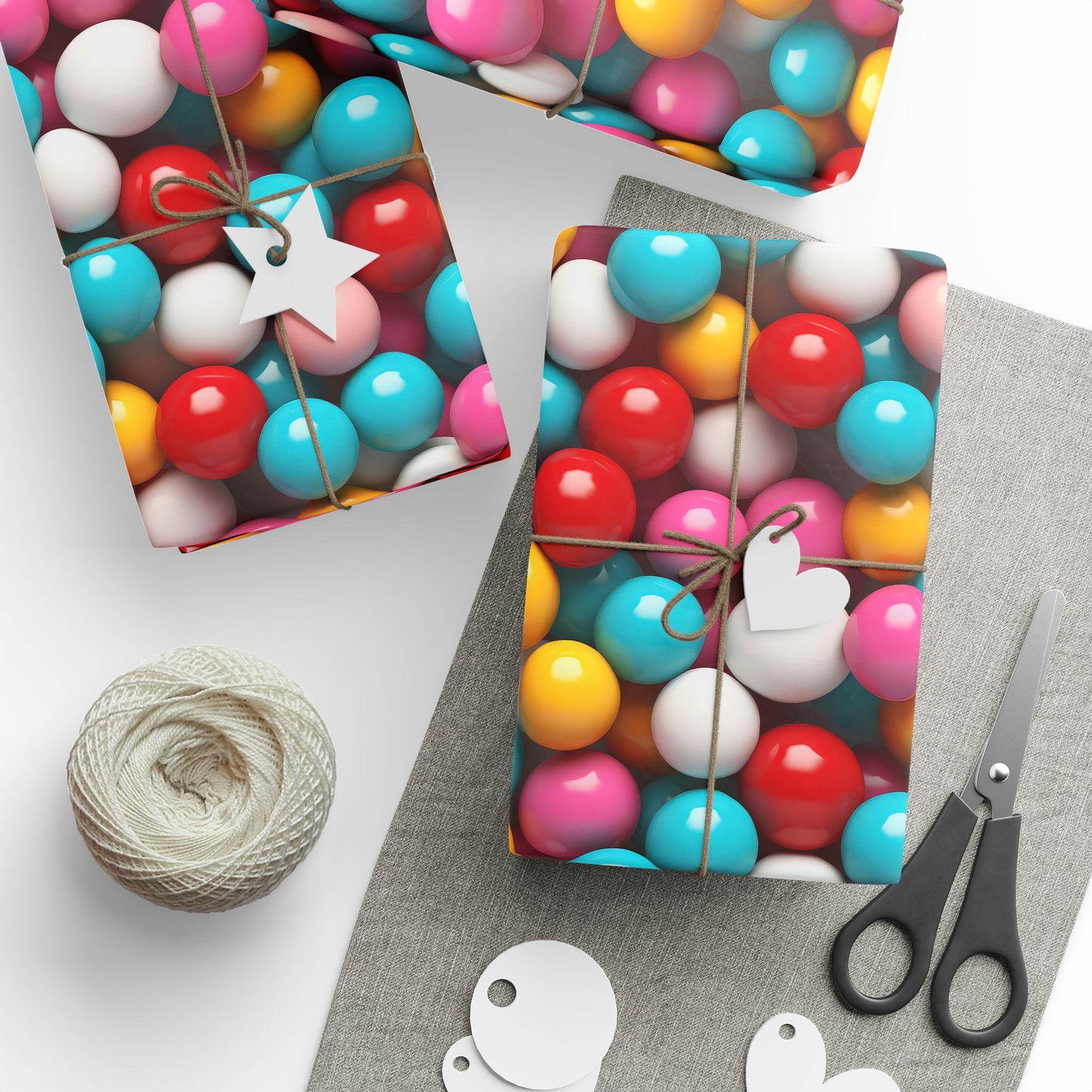 Colorful Gumball Wrapping Paper for All Occasions