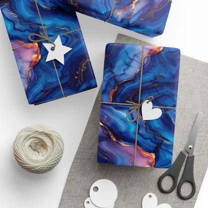 Gold Dust Azurite Gift Wrapping Paper