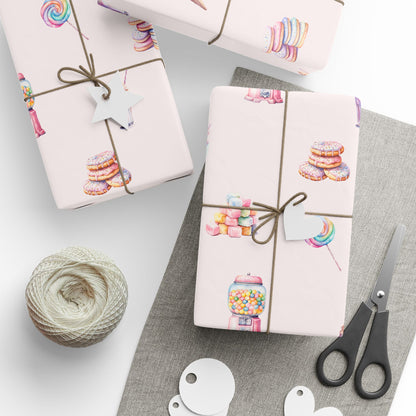 Playful Pink Candy Gift Wrapping Paper