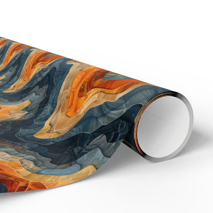 Earth Tones Gemstone Wrapping Paper - Marble, Gem, Jewel, Crystal and Geode Inspired Premium Gift Wrap Design for Elegant, Fun and Creative Gift Wrapping