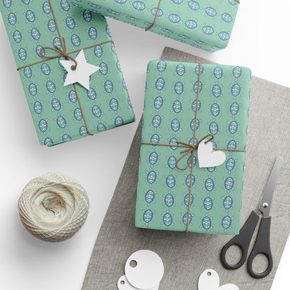 Friendly Cartoon Turtle Print Gift Wrapping Paper - Perfect for Gifts & Celebrations!