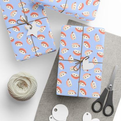 Adorable Nigiri Sushi-themed Wrapping Paper for Unique Gift Packaging