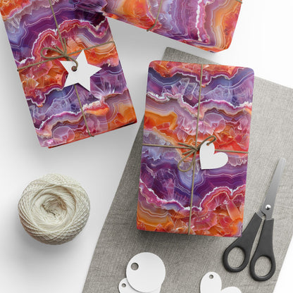 Vibrant Amethyst Citrine Gift Wrapping Paper