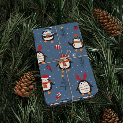 Fun & Festive Penguin Holiday Wrapping Paper