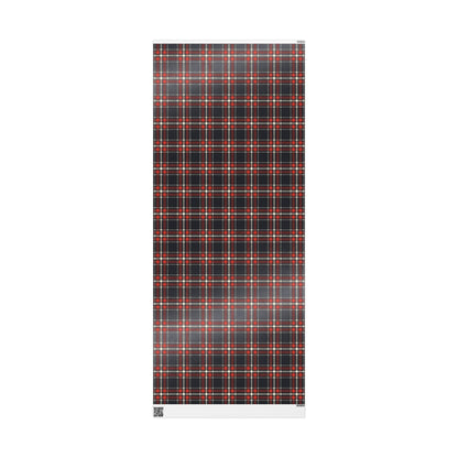 Retro Red Plaid Holiday Gift Wrapping Paper