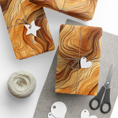 Wood Grain Gift Wrapping Papers