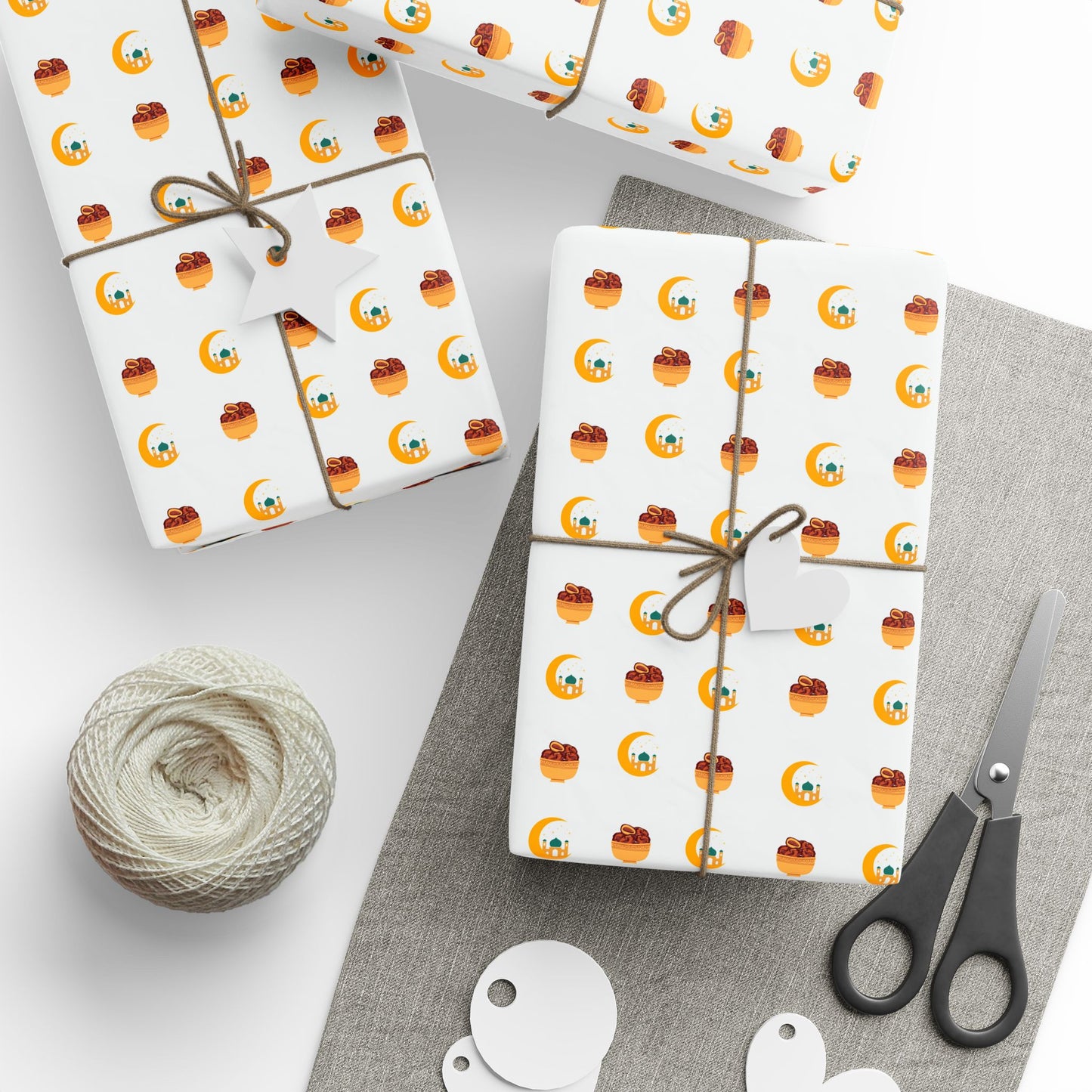 Ramadan Dates & Hilal Festive Holiday Wrapping Paper for Gifts - Cheerful Patterns for Every Celebration