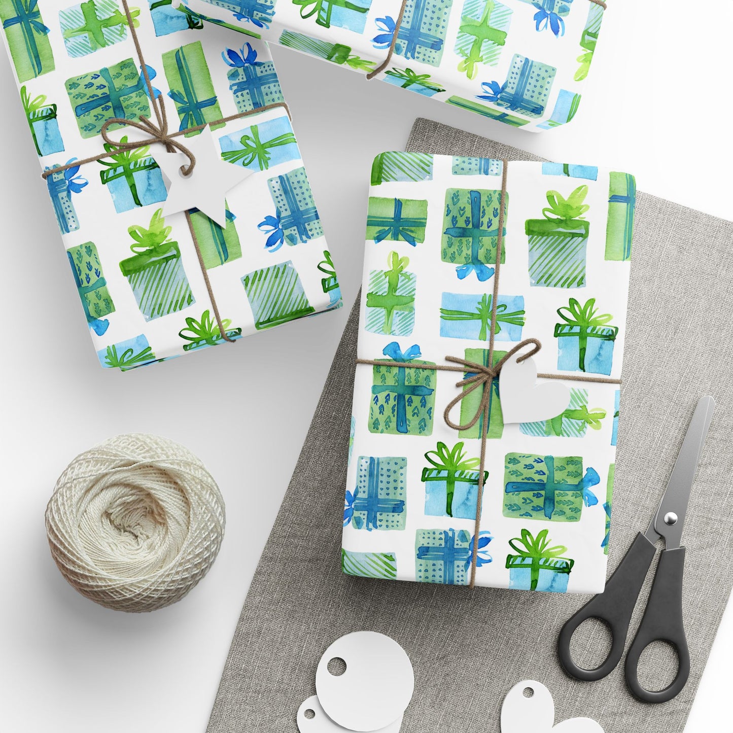 Vibrant Blue Gifts Holiday Gift Wrapping Paper