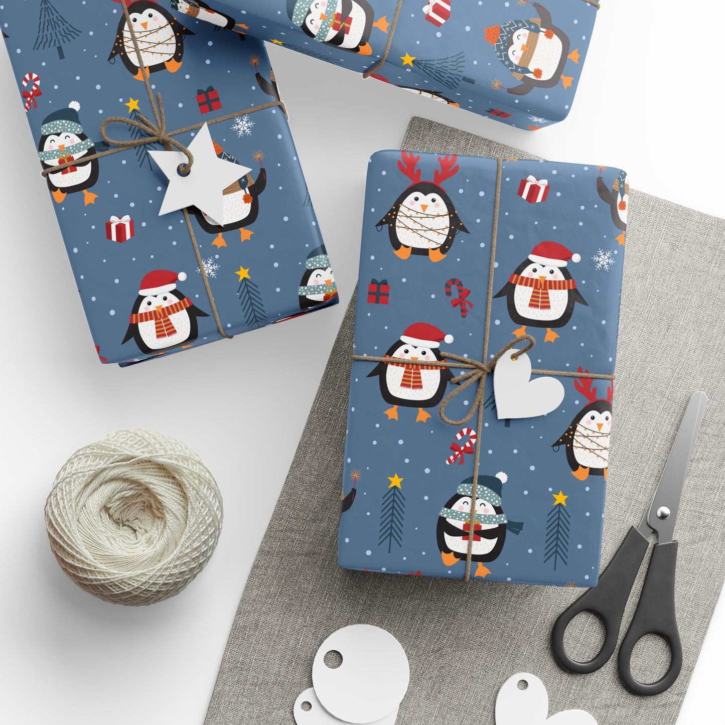 Fun & Festive Penguin Holiday Wrapping Paper