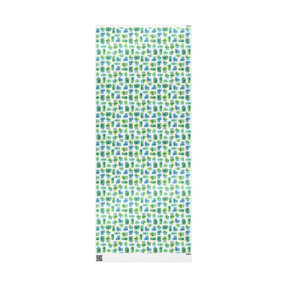 Vibrant Blue Gifts Holiday Gift Wrapping Paper