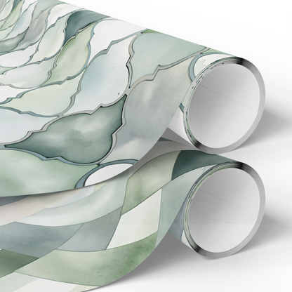Sage Mosaic Tile Bundle! 2-Pack Includes Moroccan Mosaic and Zelligi Mosaic Tile Design Wrapping Paper