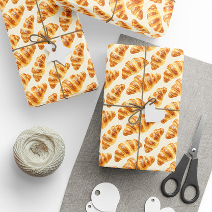 Golden Croissant Wrapping Paper