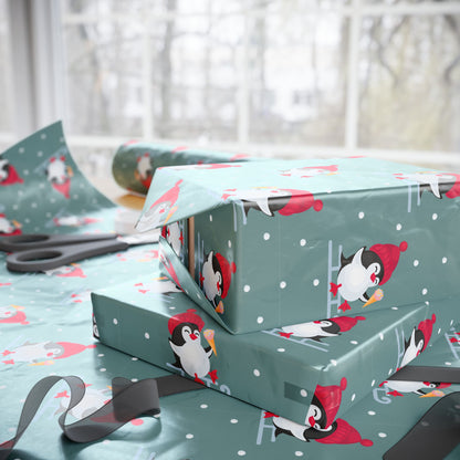 Playful Penguin Holiday Gift Wrapping Papers