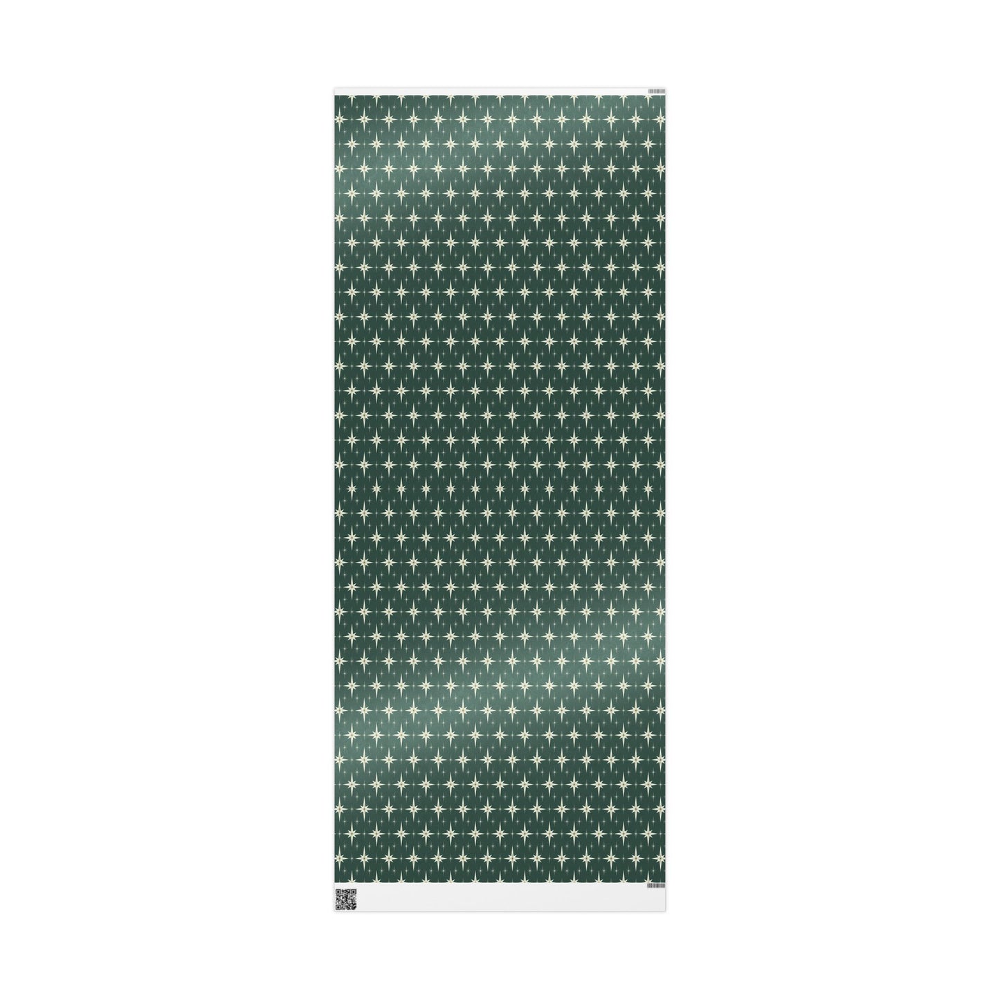 Retro Starry Green Holiday Wrapping Paper