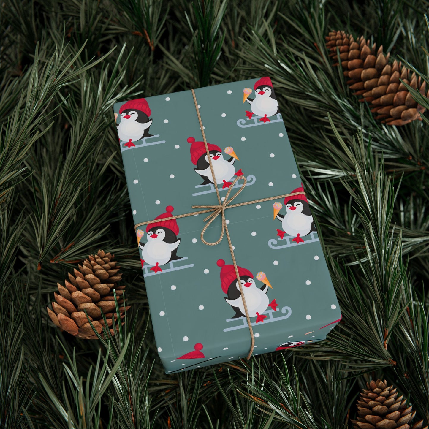 Playful Penguin Holiday Gift Wrapping Papers