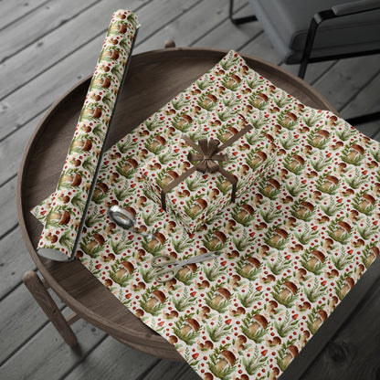Cremini Mushroom Wrapping Papers - Cremini Mushroom Cottagecore Design Gift Wrap Paper