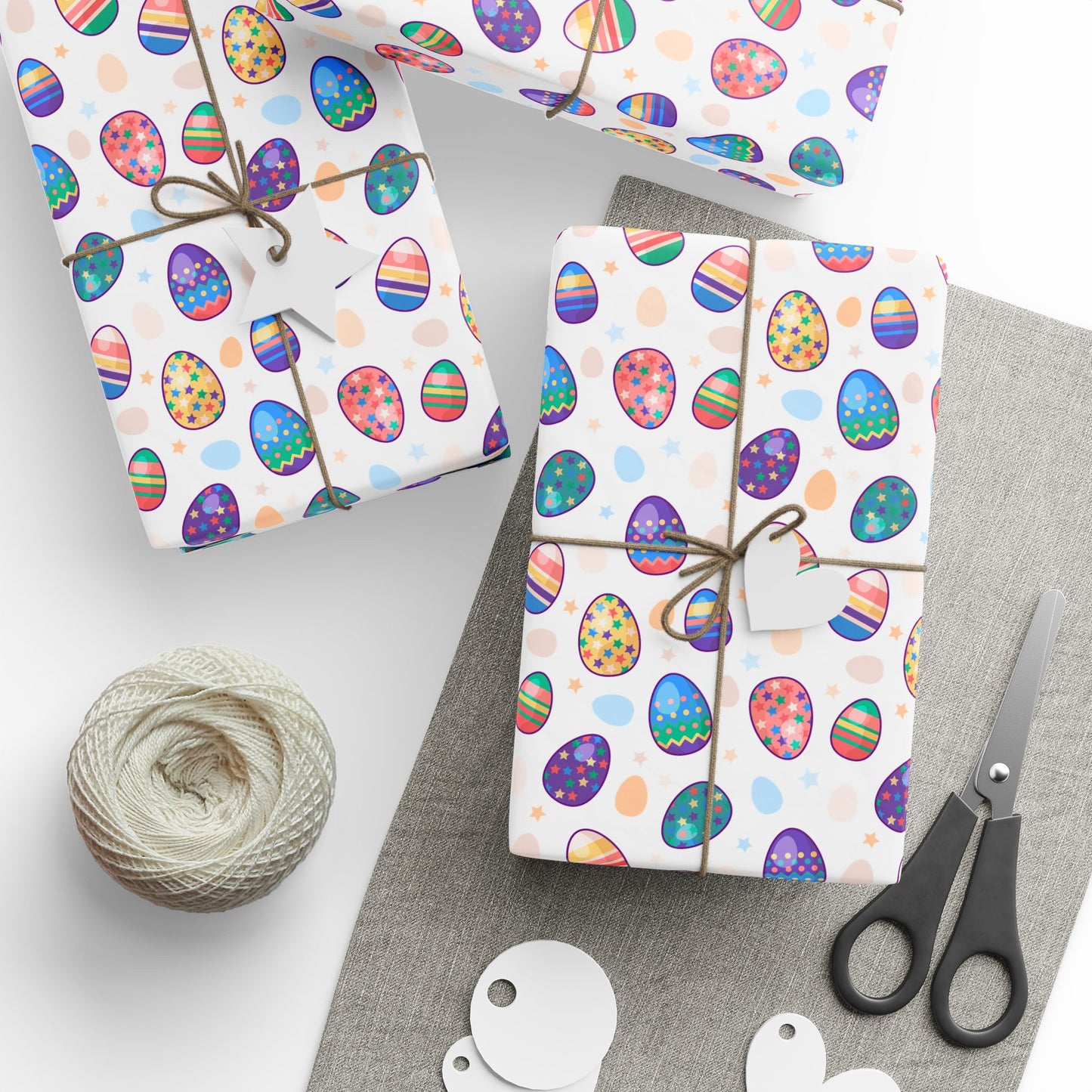 Colorful Easter Egg Pattern Wrapping Paper - Painted Easter Egg Gift Wrapping Paper