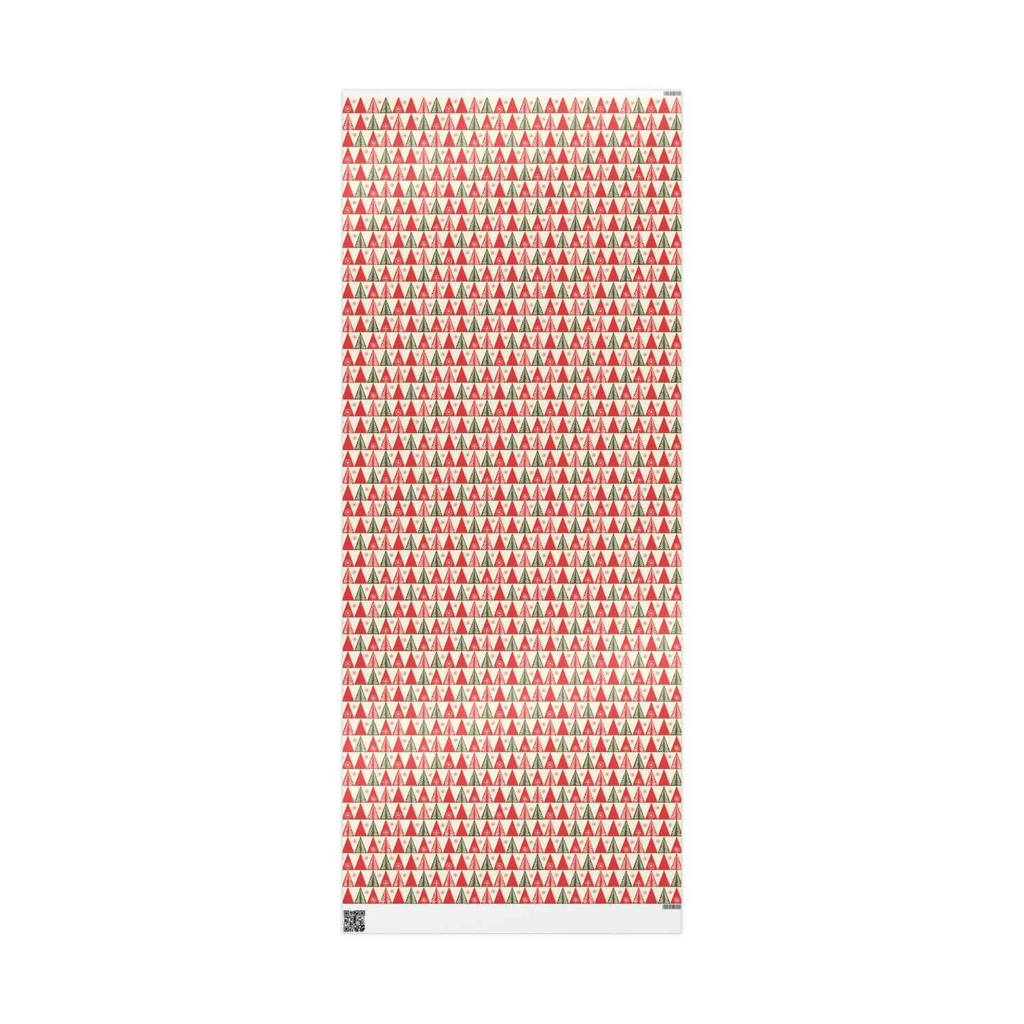 Retro Red Trees Holiday Gift Wrapping Paper