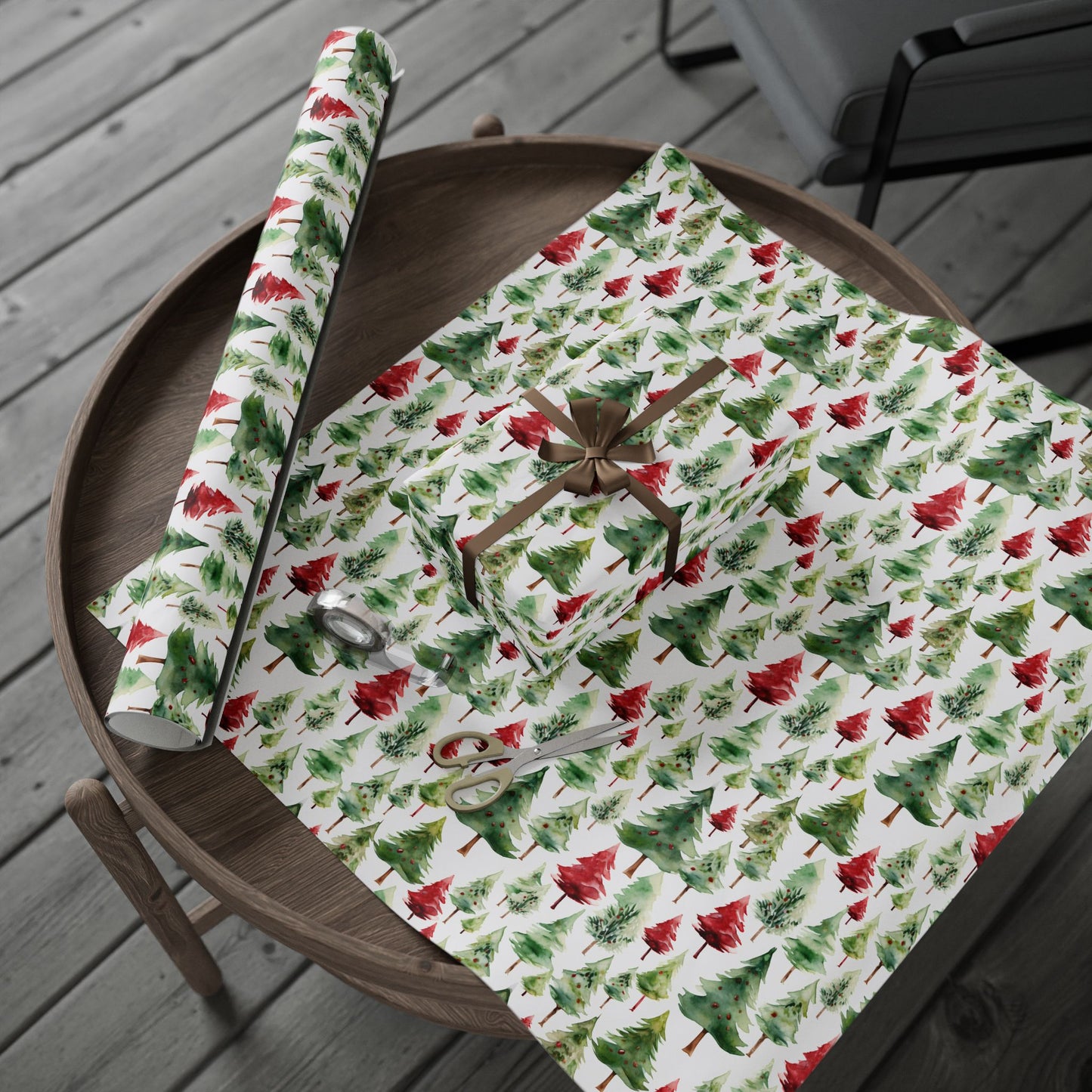 Holiday Spirit Forest Gift Wrapping Paper