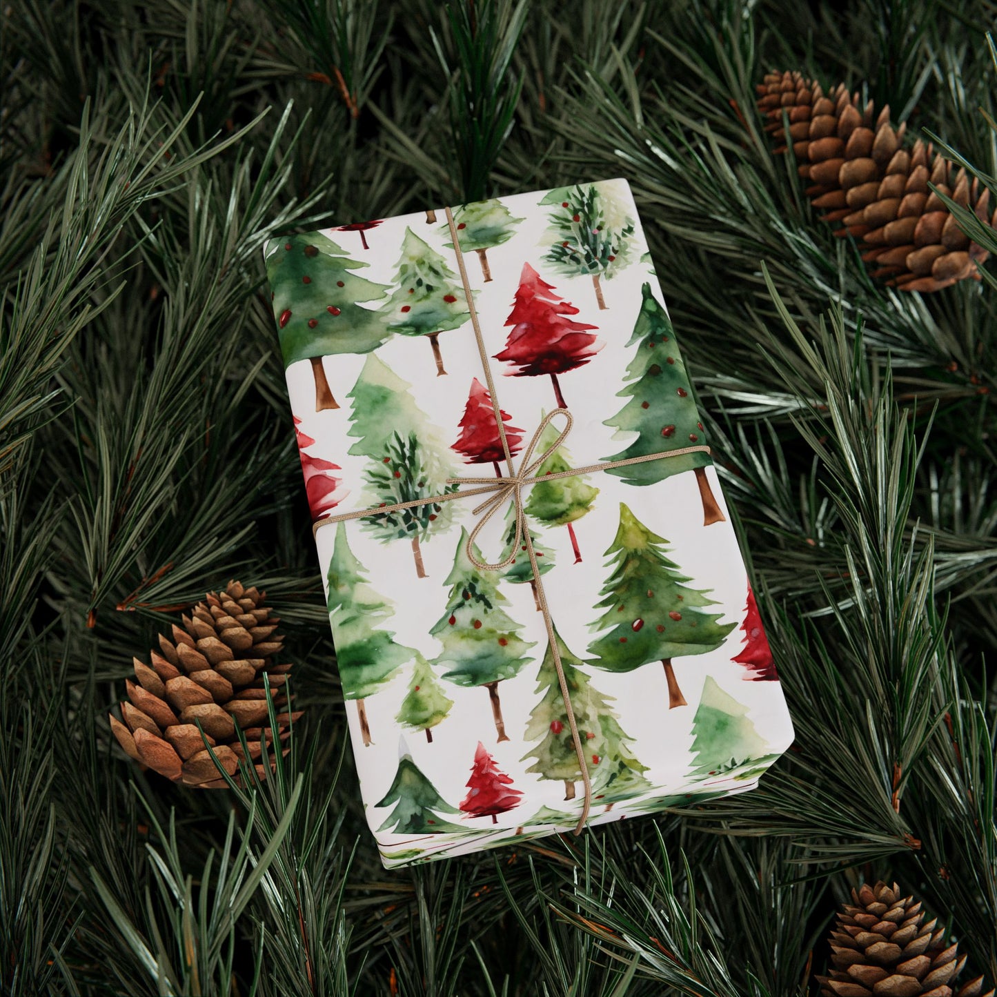 Holiday Spirit Forest Gift Wrapping Paper