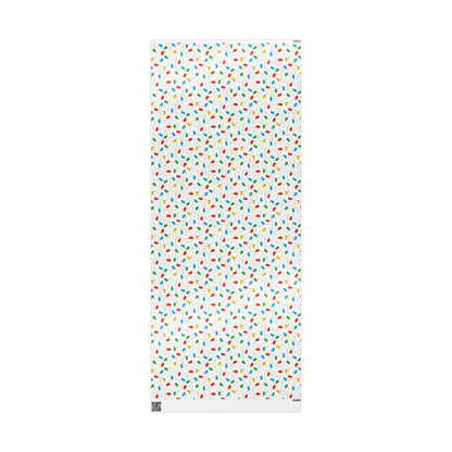 Classic Colorful Festive Holiday Lights Gift Wrapping Paper