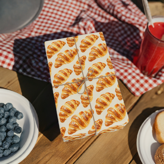 Golden Croissant Wrapping Paper