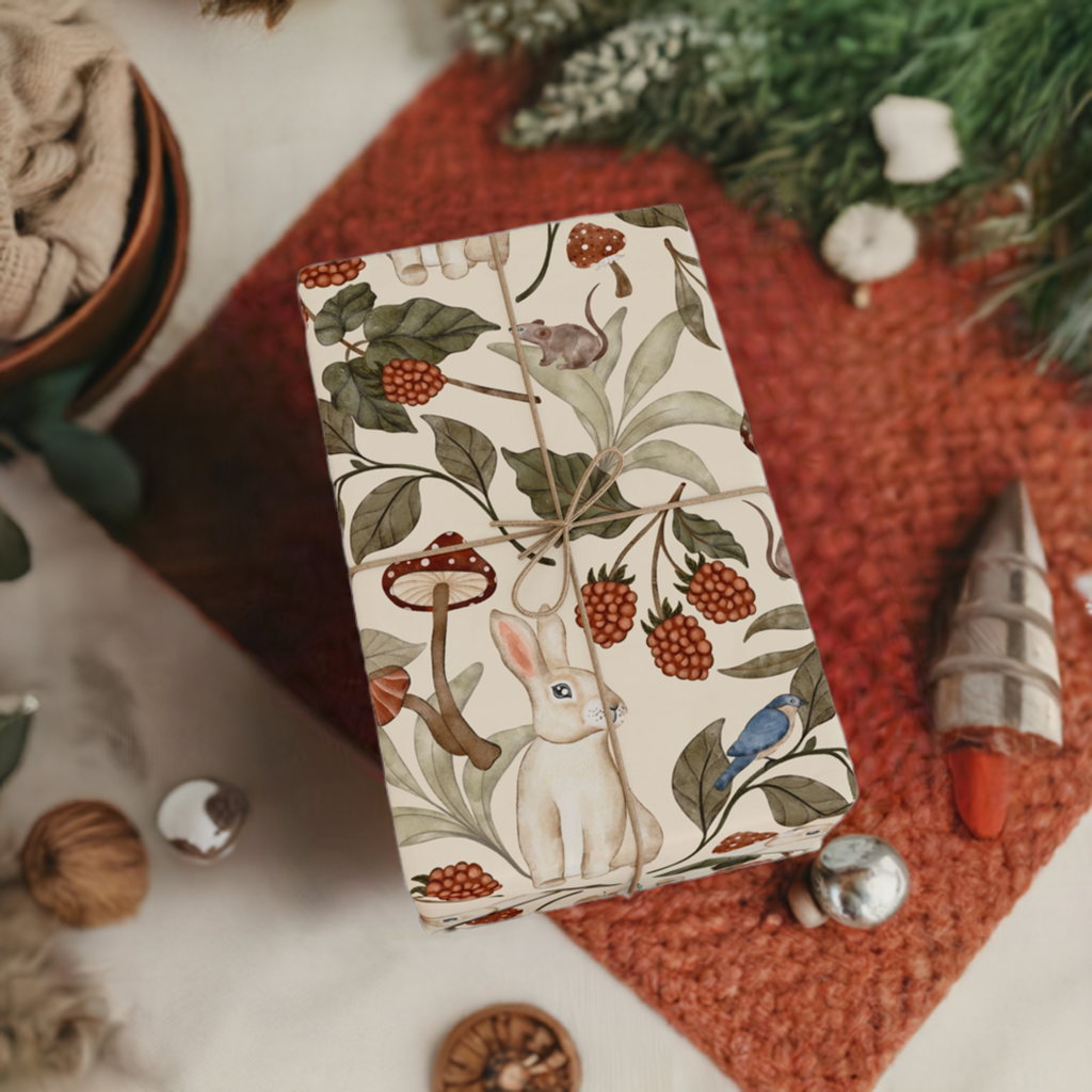 Tea Party Botanical Gift Wrapping Paper