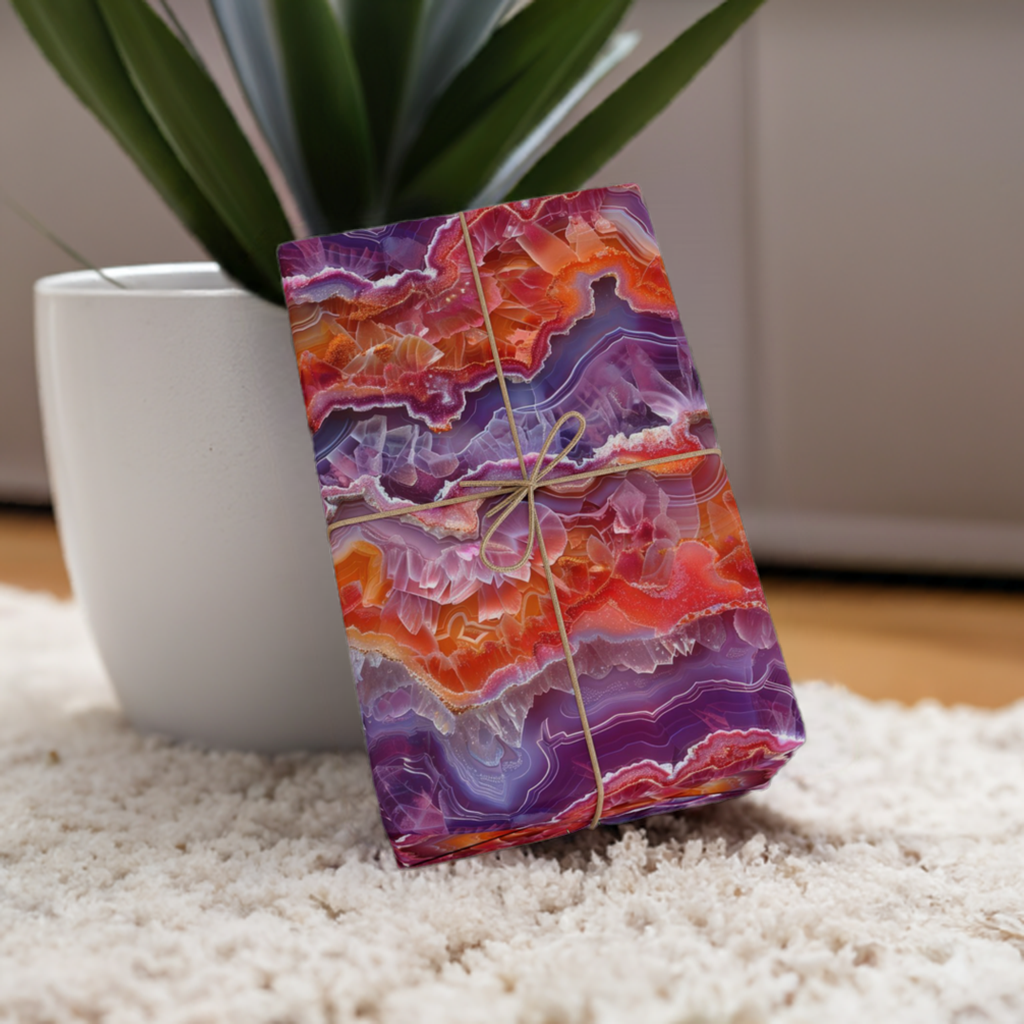 Vibrant Amethyst Citrine Gift Wrapping Paper