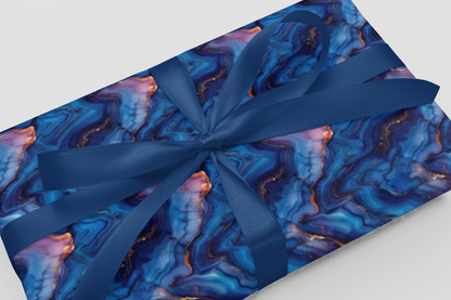 Gold Dust Azurite Gift Wrapping Paper