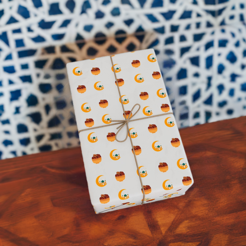 Ramadan Dates & Hilal Festive Holiday Wrapping Paper for Gifts - Cheerful Patterns for Every Celebration